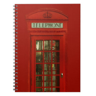 Carnet Boîte téléphonique rouge vintage