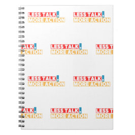 Carnet Bold Motivational Quote – Less Talk, More Action