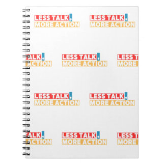 Carnet Bold Motivational Quote – Less Talk, More Action