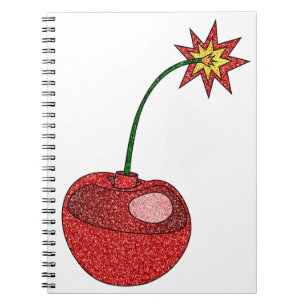Carnet Bombe cerise parties scintillant