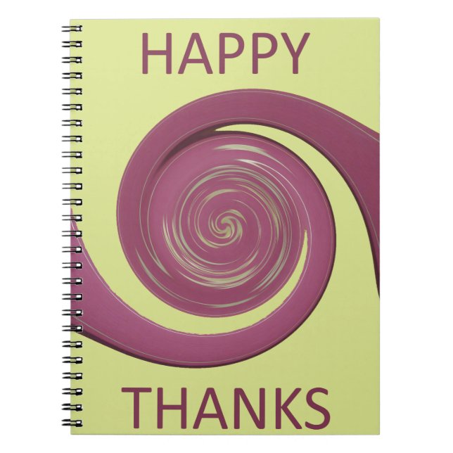 Carnet Bon thanksgiving Texte Art Design. (Devant)