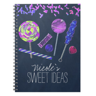 Carnet Bonbons de Candy Land sur tableau noir Fête de gri