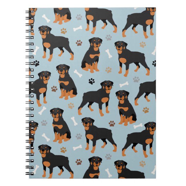 Carnet Bones et pattes de chien Rottweiler (Devant)