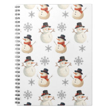Bonhomme de neige vintage et flocons de neige de N