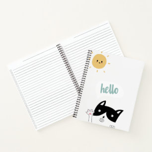 Carnet Bonjour Chat Soleil