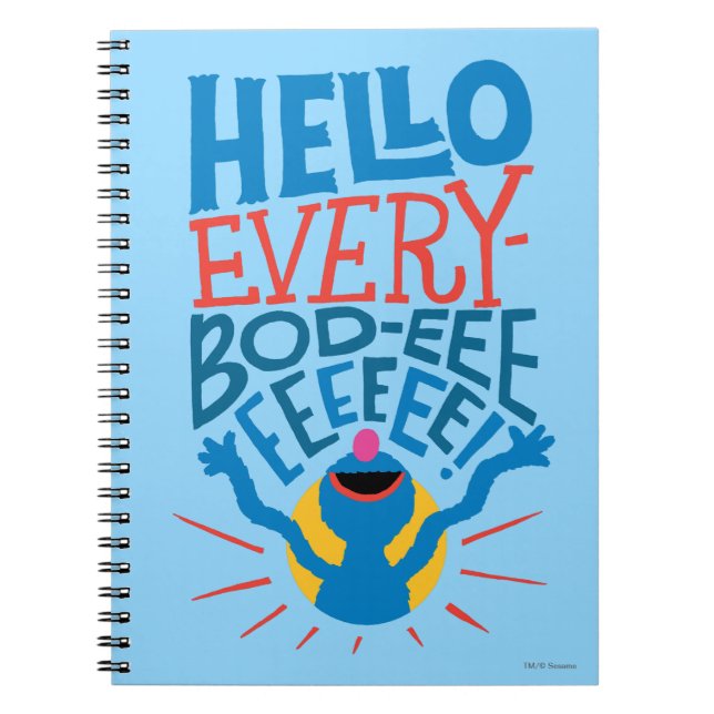 Carnet Bonjour Grover (Devant)