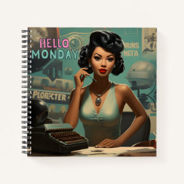 Carnet Bonjour lundi Vintage Élégance intemporelle