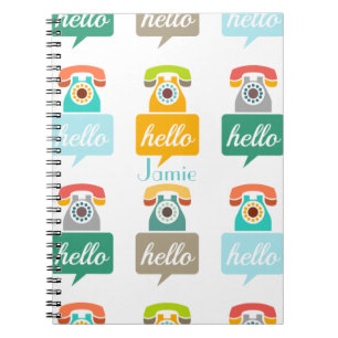Carnet Bonjour mignon coloré Bonjour
