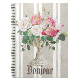 Carnet Bonjour mignon rustique et romantique botanique fr