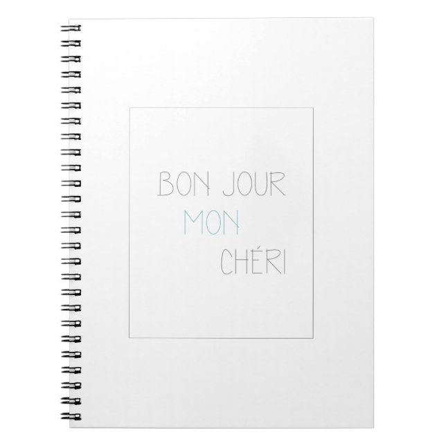 Carnet Bonjour Mon Cheri (Devant)