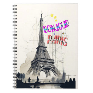 Carnet Bonjour Paris coloré