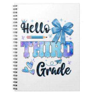 Carnet Bonjour Troisième année Premier jour d'école Coque