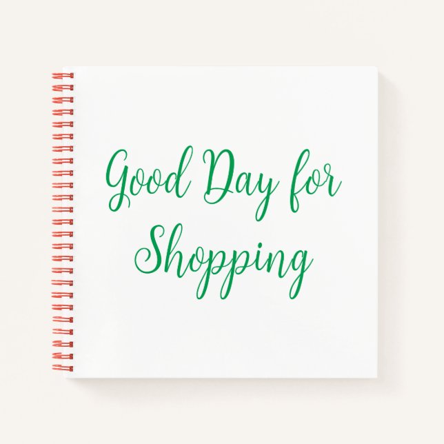Carnet Bonne journée pour faire du shopping (Devant)