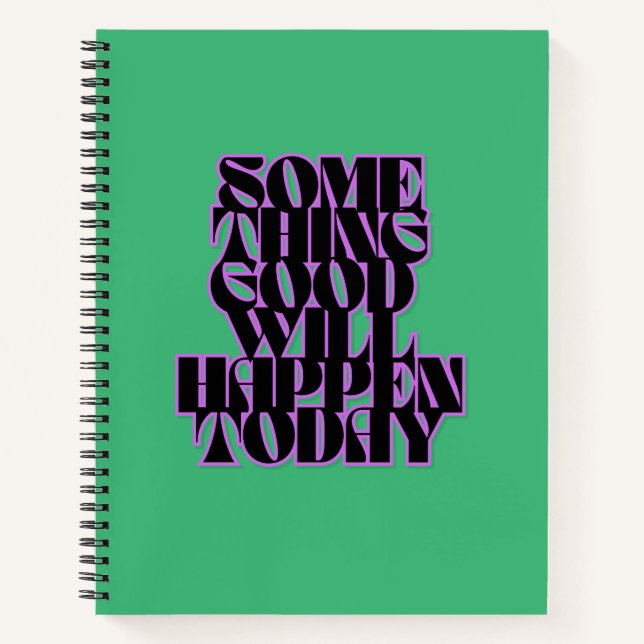 Carnet Bonnes Choses, Inspirant, Manifestation, Vert (Devant)