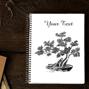 Carnet Bonsai - Style chinois - noir et blanc