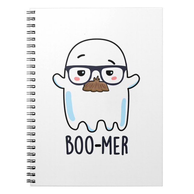 Carnet Boo-mer Funny Moyenne Age Ghost Pun (Devant)