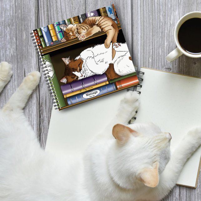 Carnet Book Shelf Cats (Créateur téléchargé)
