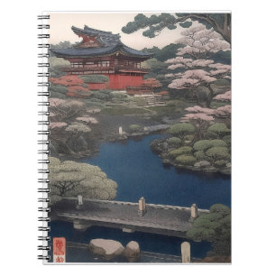 Carnet Booknote - Temple on the river - Japan