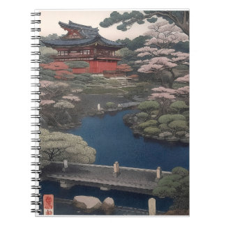 Carnet Booknote - Temple on the river - Japan