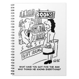 Carnet Bookshop Customer pose une question au commerçant