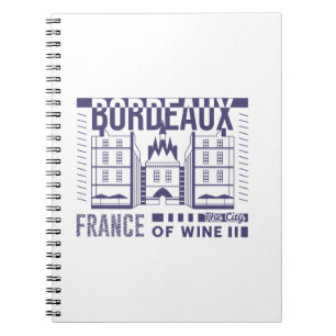 Carnet Bordeaux France Ville Vin Graphique
