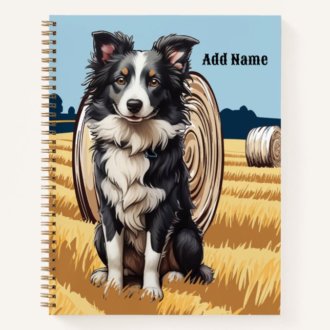 Carnet Border Collie à la ferme (Devant)
