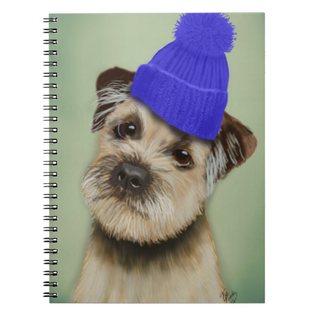 Carnet Bordure Terrier avec Casquette Bobble Bleu (Devant)