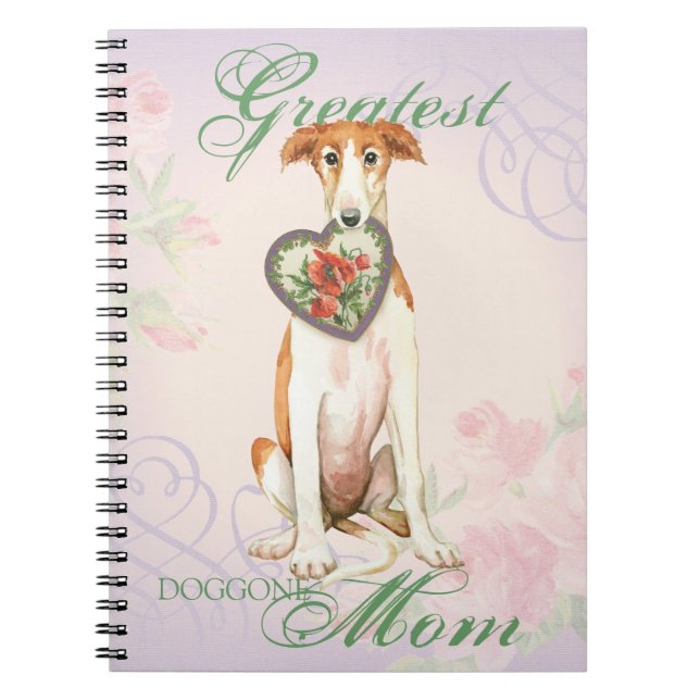 Carnet Borzoi Heart Maman (Devant)