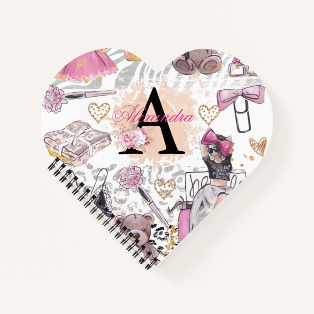 Carnet Boss de fille personnalisée de luxe Zebra (Devant)
