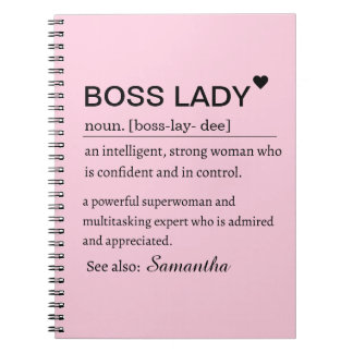 Carnet Boss Lady Definition Personalized 