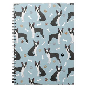 Carnet Boston Terrier Bones and Paws