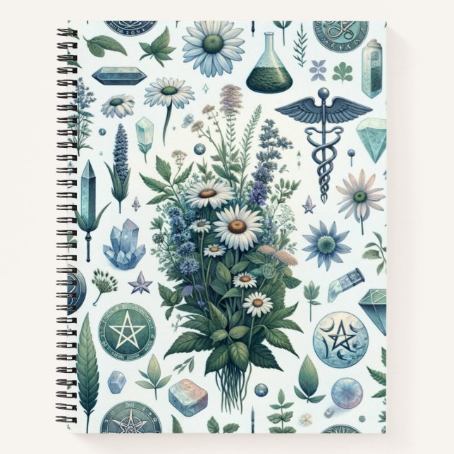 Carnet Botanique enchantée : Herbes magiques et artisanat (Devant)