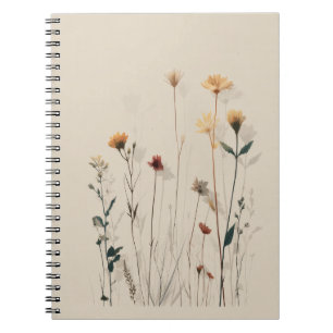 Carnet botanique Fleur sauvage vintage