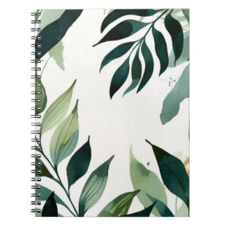 Carnet Botanique Luxueux Émeraude Vert et Or