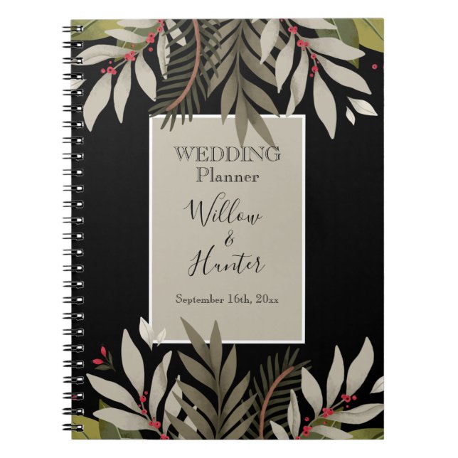 Carnet Botaniques mudues sur Wedding planner noir (Devant)