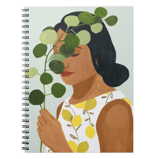 Carnet Botany Portrait - Femme avec verdure (Devant)