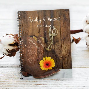 Carnet Botte de cowboy, Mariage campagnard Bit de Cheval 