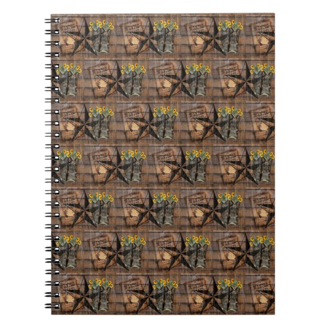 Carnet Bottes Russe Texas Star Western Pistol Cowboy (Devant)