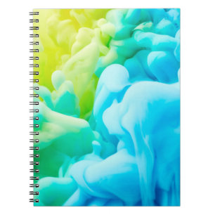 Carnet Bouche d'encre dans le fond d'eau abstrait, arrièr