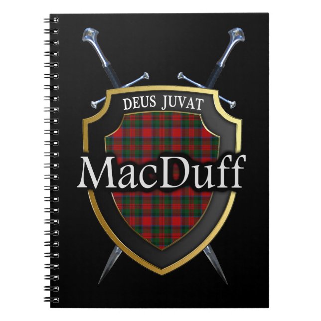 Carnet Bouclier et épées de tartan de MacDuff de clan (Devant)