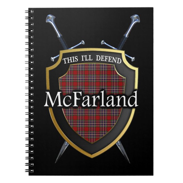 Carnet Bouclier et épées de tartan de McFarland (Devant)