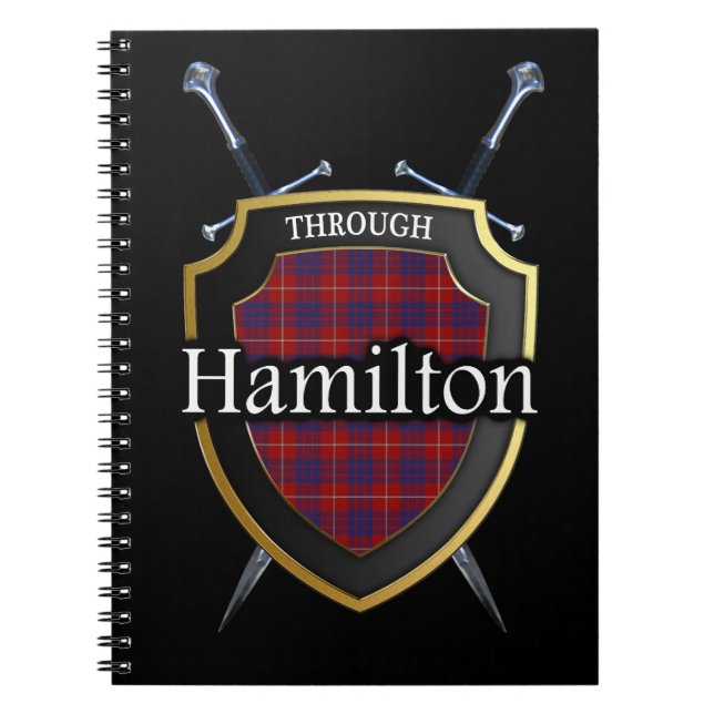 Carnet Bouclier et épées du tartan du clan Hamilton (Devant)