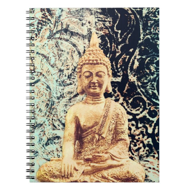 Carnet Bouddha assis sur la Terre Élégant Lumière zen (Devant)
