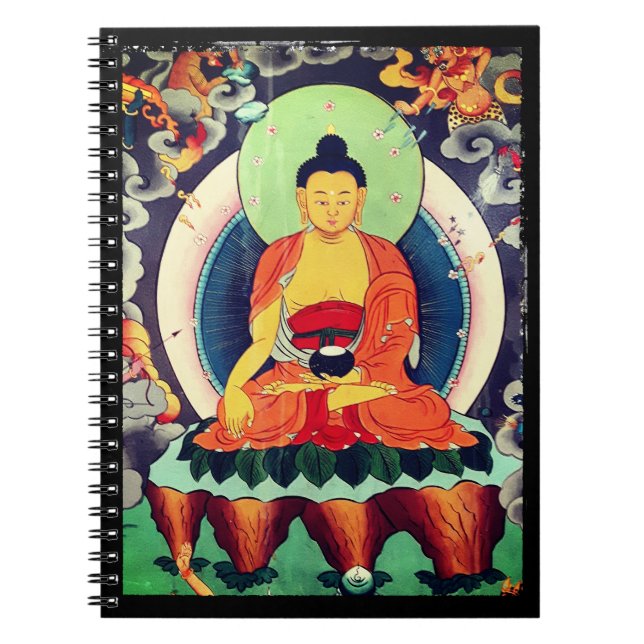 Carnet Bouddha Shakyamuni peinture, Himalaya - Népal (Devant)