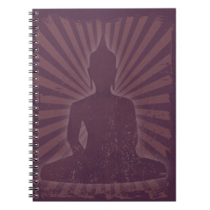 Carnet Bouddha vintage pourpre