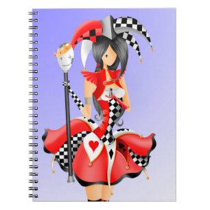 Carnet Bouffon Quirky et Roi de la Marionnette Rouge Bleu