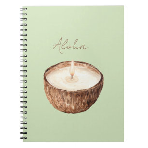 Carnet Bougie coco Aloha verte