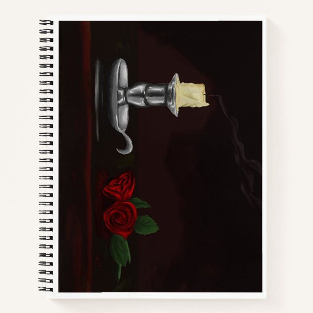 Carnet Bougie et peinture rose (Devant)