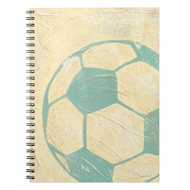Carnet Boule de soccer bleu Pastel par Chariklia Zarris (Devant)