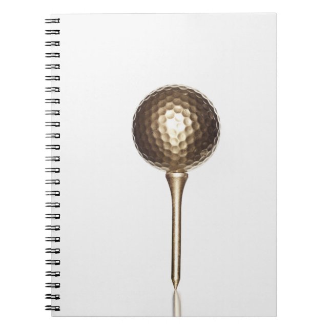 Carnet Boule et pièce en t de golf d'or (Devant)